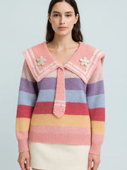 AD Student Doll Collar Multiple Pink Top