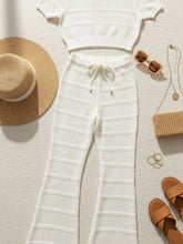 AD Luxury Netty Crop and Tallie Pant 2 Pcs Set in White