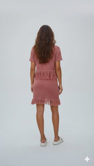 ADL Simple Elite Tassel Decorated Knitted 2 Piece Set Women's Clothing.