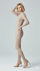 ADL Ribbed Long Sleeve Zipper Jumpsuit