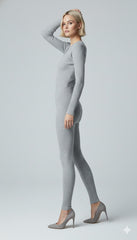 ADL Ribbed Long Sleeve Zipper Jumpsuit