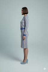 ADL Textured Ethnic-Inspired Geometric Pattern 2 PCs Set.