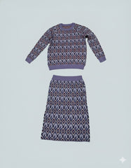 ADL Textured Ethnic-Inspired Geometric Pattern 2 PCs Set.