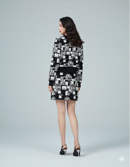 AD Autumn Winter Long Sleeve Knitted Cardigan 2 Pcs Set