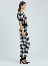 AD Women's Soft- High Quality Dogtooth Two-Piece Set