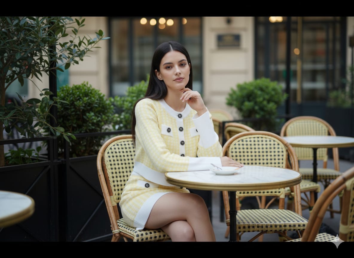 AD Hounds tooth British Style 2 Pcs Set