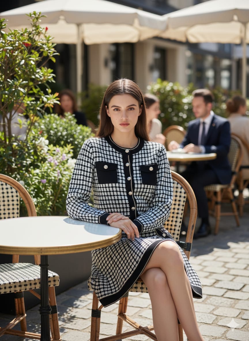 AD Petite Knit Gray house  Mini A-Line 2 Pcs Set