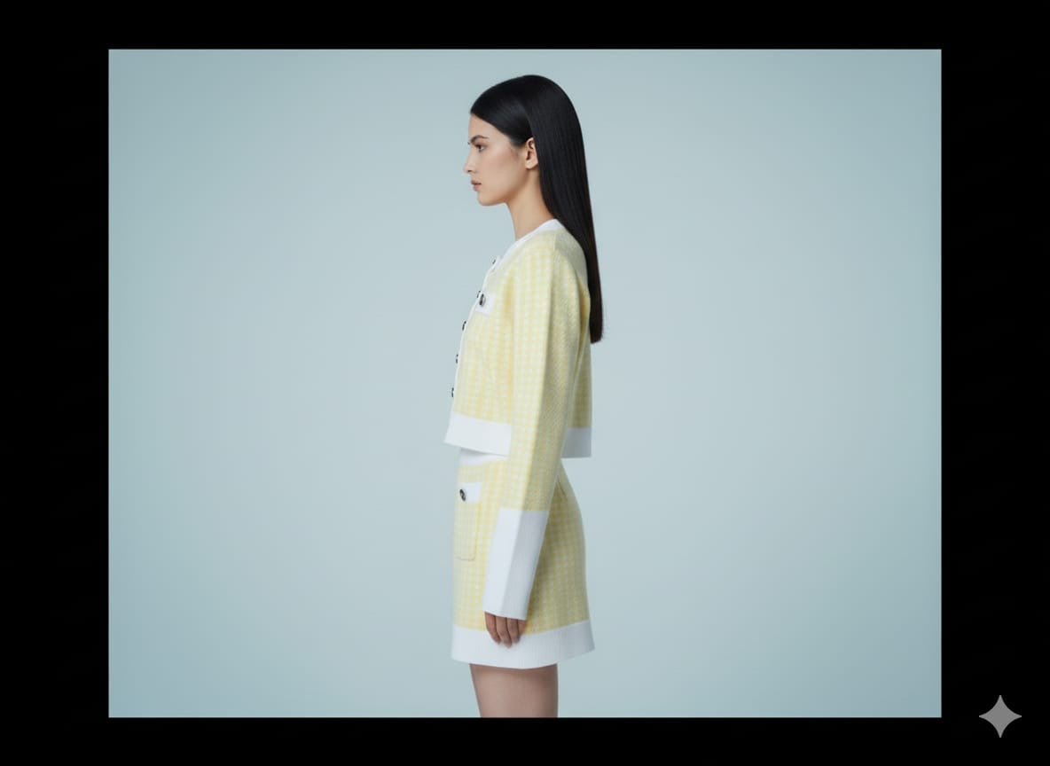 AD Hounds tooth British Style 2 Pcs Set