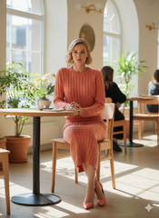 ADL Soft Cable Jumper and Midi Skirt Co-Ord Set