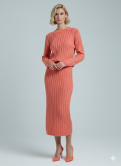 ADL Soft Cable Jumper and Midi Skirt Co-Ord Set