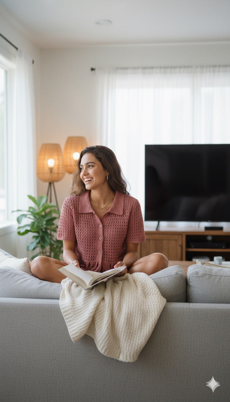 ADL Simple Elite Tassel Decorated Knitted 2 Piece Set Women's Clothing.