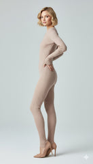 ADL Ribbed Long Sleeve Zipper Jumpsuit