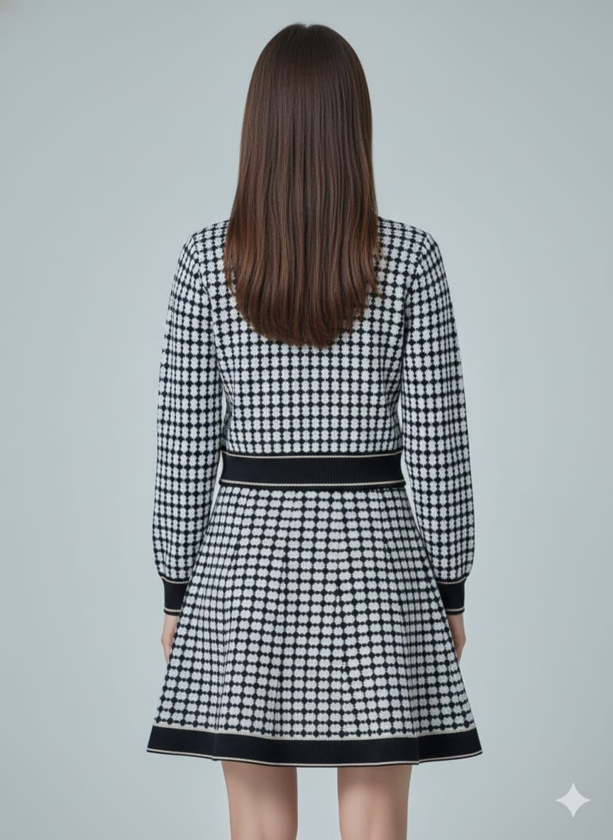 AD Petite Knit Gray house  Mini A-Line 2 Pcs Set