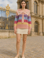 AD Student Doll Collar Multiple Pink Top